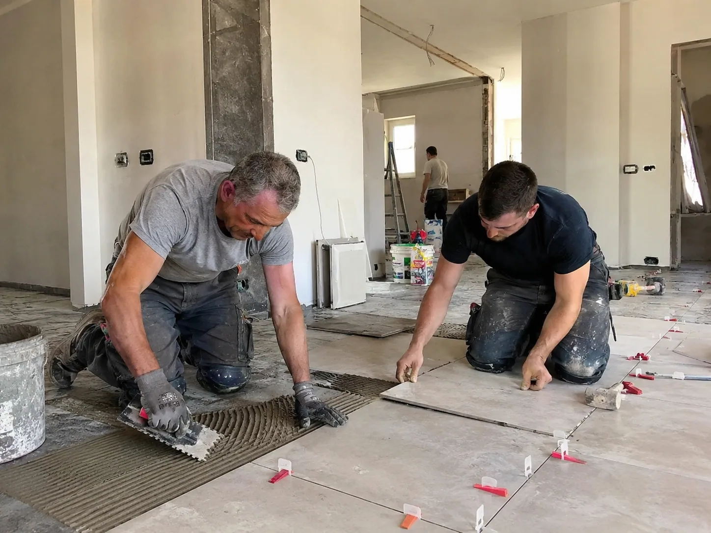 Artigiani al lavoro per L'Arte della Posa