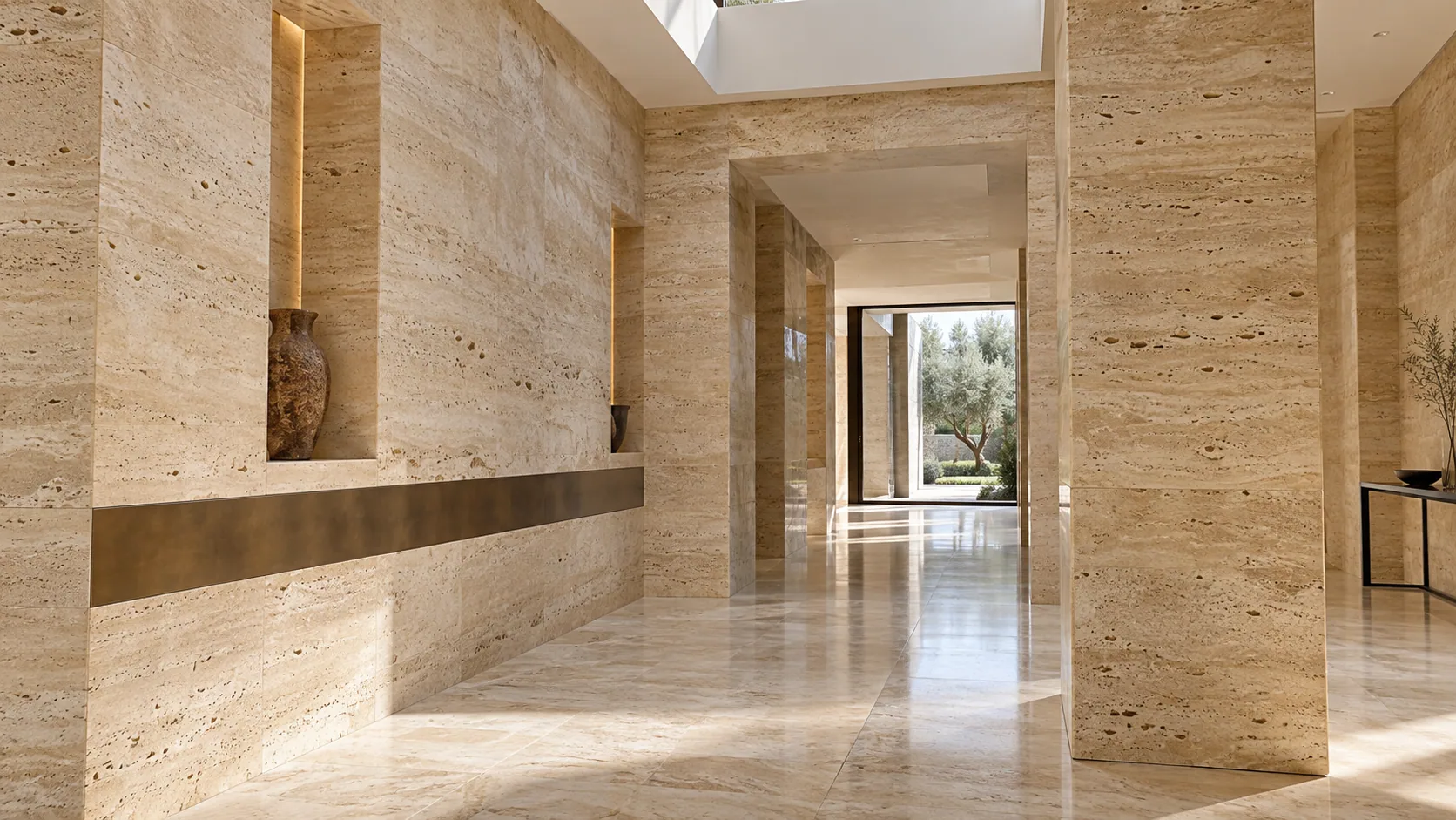 Ingresso in Travertino